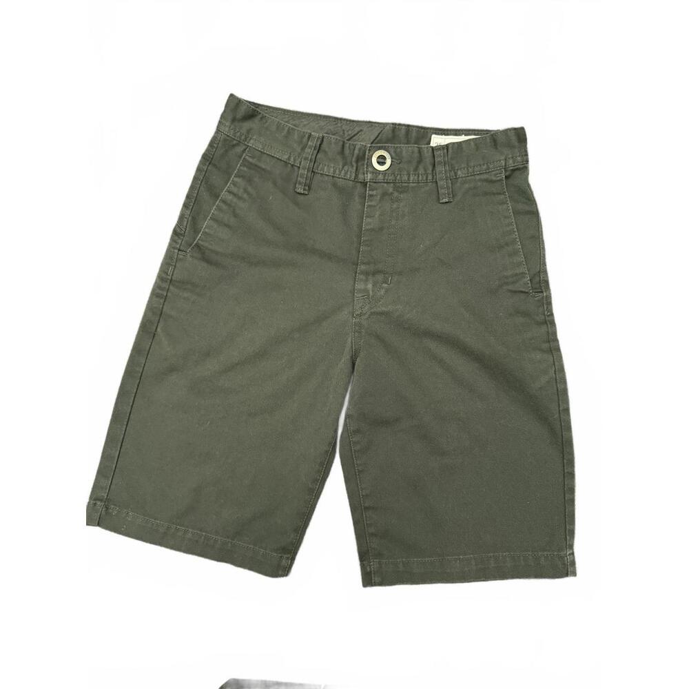 Volcom Black Chino Shorts Boys Regular Skate Casual -Size 25/ 10Y